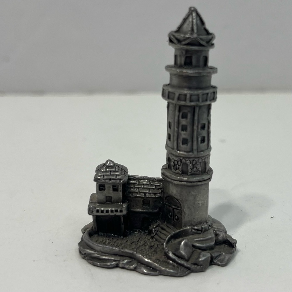 PEWTER Lighthouse mini figurine